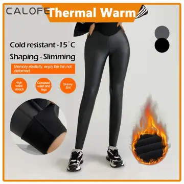 Warm Pu Leggings Women Leather Pantalones High Waist Thermal