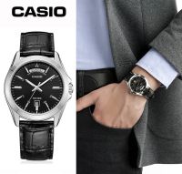 นาฬิกา Casio รุ่น MTP-1370L-1A นาฬิกาผู้ชายสายหนังสีดำ หน้าปัดดำ - ของแท้ 100% รับประกันสินค้า 1 ปีเต็ม