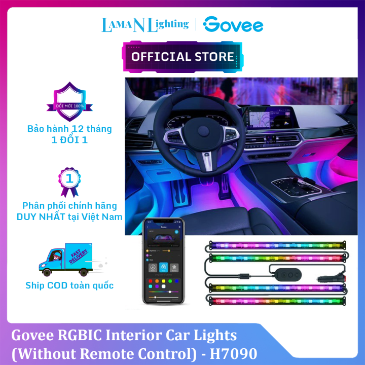Đèn LED trong xe ô tô Govee RGBIC Interior Car Lights H7090 Kháng