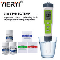Yieryi 3 In 1ตัวทดสอบคุณภาพPH EC TEMPเครื่องวัดความเป็นกรดสำหรับสระว่ายน้ำน้ำดื่มแบบพกพาปากกา