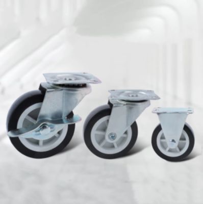 Heavy Duty caster wheel Black PU Directional / Universal 360 degree rotating wheel Noise-free Furnitures trolley Accessories