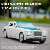 [AhQ ornaments] 1:32 Rolls Royce Phantom ล้อแม็กรถยนต์รุ่น D Iecasts โลหะของเล่นยานพาหนะรถรุ่นจำลองเสียงและแสงคอลเลกชันเด็กของขวัญ