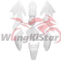 ชุดตัวเรือนรถจักรยานยนต์ฝาครอบแผ่นบังโคลนกันชนพลาสติกสำหรับฮอนด้า XR50 CRF50 50/70/90/110/จักรยานสกปรกหลุม125CC-6สีชมพู1สีขาว