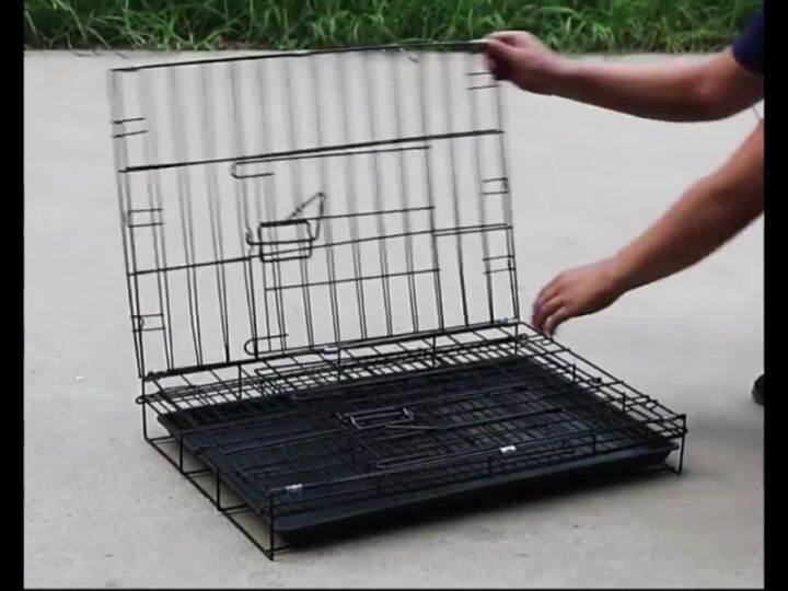 Pet New Land Dog Cage Heavy Duty with Poop Tray Pet Collapsible Cage