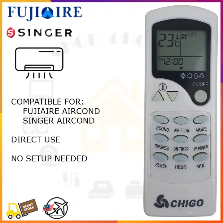 Fujiaire / Singer Replacement For Fujiaire Singer Air Cond Aircond Air Conditioner Remote