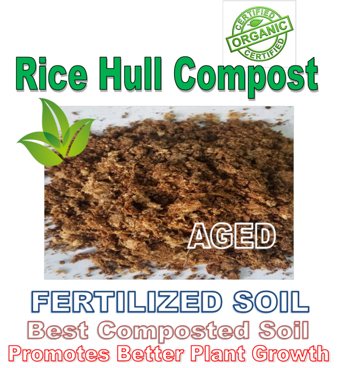 Rice Hull Compost (Aged) 5 Kilos 100 Organic Best for Gardens / Flower