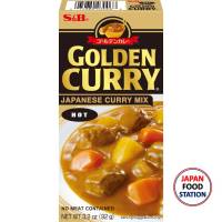 GOLDEN CURRY SAUCE MIX HOT 92 G เครื่องแกงกะหรี่ก้อนญี่ปุ่น สูตรโกเด้นเคอรี่เผ็ด JAPANESE CURRY  (15907)