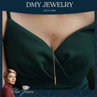 DMY Jewelry Gold 916 Original Malaysia/Kpop Merch/Circle Long Pendant Necklace