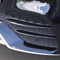 แผ่นตะแกรงดูดอากาศสำหรับ Mercedes Benz GLE Class GLE350 V167 W167/400/450 AMG GLE53 2020 + แถบไฟตัดหมอกหน้ารถยนต์แผ่นครอบแฟชั่นใหม่ Selimut Mobil