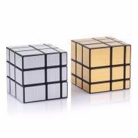 D-Fantix Shengshou Mirror Cube Set Mirror Block 3X3 Speed Cube Bundle Puzzle สีเงินและแพ็ค2