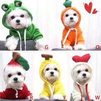 Fruit-Themed Fleece Pet Clothing Small Dog Hoodie For Cats In Autumn And Winter Dogs Transform Into Clothes Fun Pet Costume