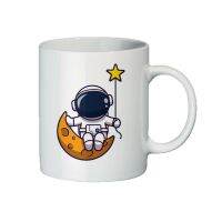 Cute Astronaut chibi Porcelain Cup 300ml (PHG chibi) Used As Gifts, Very decor - SunStoreVN