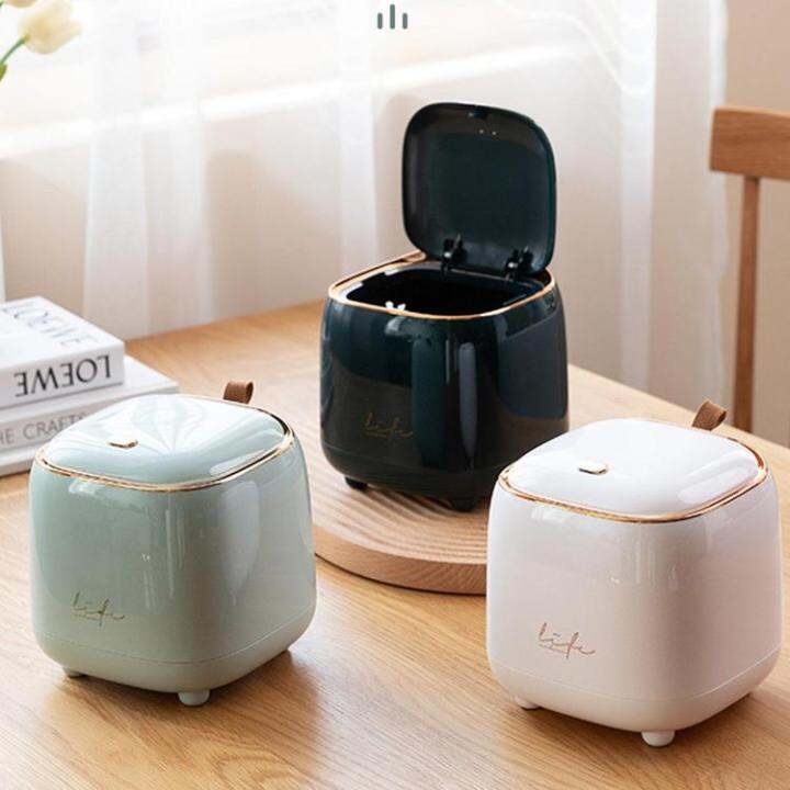 Table Top Trash Can Mini Trash Can With Lid PressType with Removable
