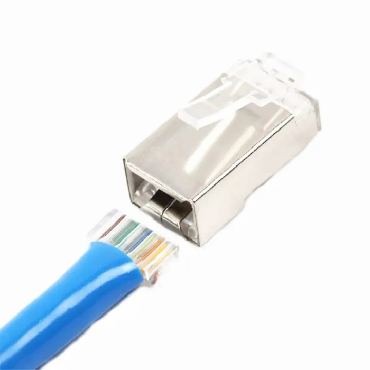 RJ45 Connector Cat6 Shielded 8P8C Gold Plated Cable Plugs With