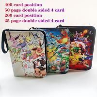 200-400 Pcs Pikachu Photo Album Notebook Playing Cards Map Display Binder Letters Protector Book Folder