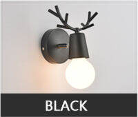 2021Nordic Adjustable LED Wall Lights Colorful Cartoon Deer Antlers Bedroom Reading Sconce Wall Mounted Children Room Lighting E27