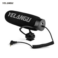 YELANGU MIC08กล้องคอนเดนเซอร์ไมโครโฟนลดเสียงรบกวนวิดีโอไมโครโฟนแบบบูรณาการโครงกันกระแทก3.5มม.TRRS Cable Universal สำหรับกล้องสมาร์ทโฟน Vlog วิดีโอทำสัมภาษณ์