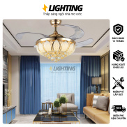 Quạt Trần Đèn - HG Lighting - Cánh Sen 3 Màu Ánh Sáng Cao Cấp 6 Số Chế Độ