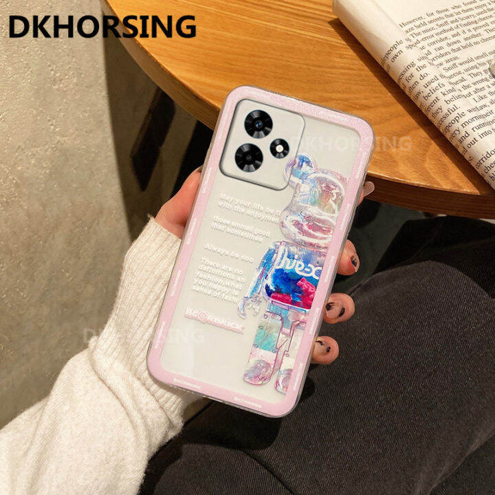 dkhorsing-เคสการ์ตูนสำหรับ-realme-c53หมีน่ารักนุ่ม-realmec53เคสโทรศัพท์เคสกันกระแทกกันกระแทกแบบใส