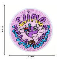 JPatch - (Slime Marshmallows) มาร์ชแมลโลว์สไลม์ ขนม ของหวาน สีสันสดใส ตัวรีดติดเสื้อ อาร์มรีด อาร์มปัก มีกาวในตัว การ์ตูนสุดน่ารัก งาน DIY Embroidered Iron/Sew on Patches