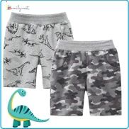 EMILY WEST Quần Short Mùa Hè Họa Tiết Rằn Ri Khủng Long Cho Bé Trai Trẻ Em