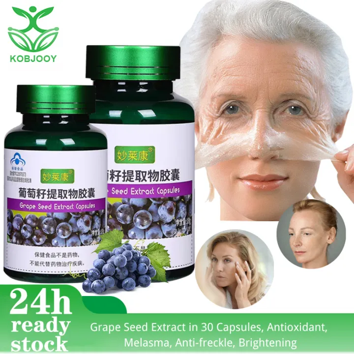 Grape Seed Extract in 30 Capsules, Antioxidant, Melasma, Antifreckle