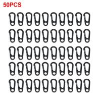 ;[- 50Pcs Lobster Clasp Buckle Keychian Mini Carabiners Outdoor Camping Hiking Buckles Alloy Spring Snap Hooks Keychains Tool Clips