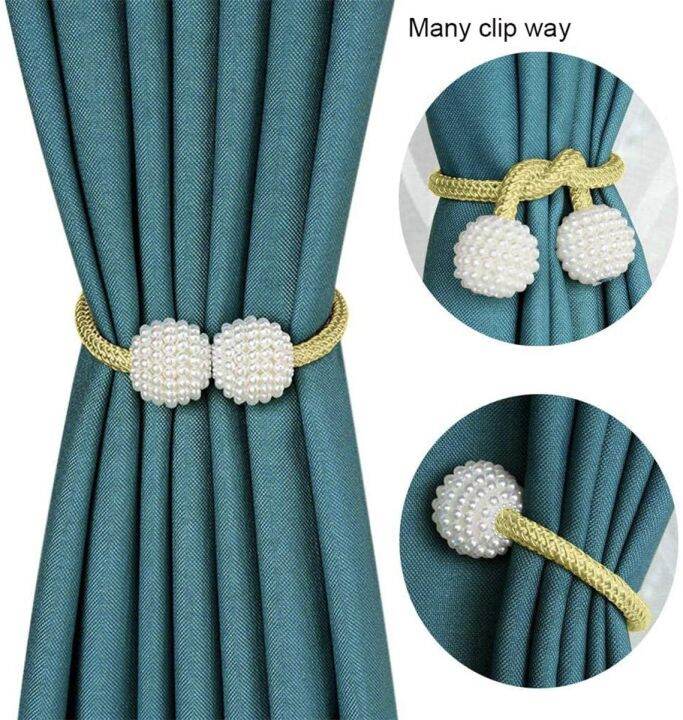 Curtain Pearl Ball Curtain Tiebacks Tiebacks Clips Decorative