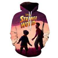 Sudadera con capucha 3D de Disney Strange World para hombre y mujer, ropa de calle informal, sudaderas de manga larga, Tops de otoño para niños y niñas