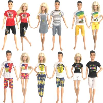 NK Official Couple Doll Dress Clothes for Barbie Doll for Ken Doll Boys Girls Doll Daily Casual Wear Accessories Baby Toys JJ