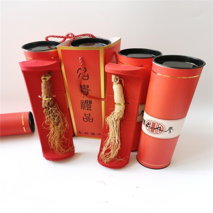 changbaishan-กล่องของขวัญโสมแดงแบบแห้งพิเศษภาคตะวันออกเฉียงเหนือของถุงซานตากล่องเปล่าของขวัญปีใหม่