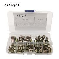 【cw】 70pcs/Set M4/M5/M6x8/10/13/15 Zinc Alloy Thread Wood Insert Flanged Drive Nuts Assortment