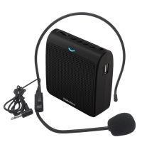 Rolton Portable Microphone Loud Speaker Mini Voice Amplifier with USB TF Card FM Radio for Teacher Tour Guide