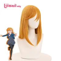 L- Wig Love Live!ซุปเปอร์สตาร์!!Liella! Shibuya Kanon คอสเพลย์วิกผม40ซม. ผสมสีเหลืองวิกผมสังเคราะห์ทนความร้อน