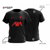 Sweatshirt, 2023 Summer Short sleeve Microfiber, Liverpool football team pattern, pre match shirt, Bora, Sepak DX3 fashion versatile t-shirt