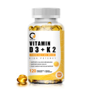 O Orgeuos D3 K2 Viên nang với 25mg 1000 IU Vitamin D3 và 45mcg Vitamin K2