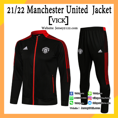 MU เสื้อแจ็คเก็ตแมนเชสเตอร์ ยูไนเต็ด แมนฯยูฯ 21/22 เสื้อแจ็กเก็ตการเทรนนิ่งสำหรับผู้ชาย,เสื้อแจ็กเก็ตกีฬาเสื้อและกางเกงสำหรับผู้ชาย21-22