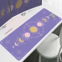 ❀ Large Gaming Mousepad Pastel Moon Phase Desk Mat Cute Kawaii Goth Witchy Tarot Alter Mat Ergonomic Purple Mouse Pad 900x40