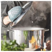 หม้อพร้อมฝา สแตนเลส 10 ลิตร เส้นผ่าศูนย์กลาง 28 ซม สูง 17 ซม Pot with lid stainless steel 10 l Diameter 28 cm, height 17 cm