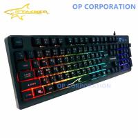 [ส่งเร็วพิเศษ!] @TACKER CUTTLE คีย์บอร์ดสำหรับเกม Semi Mechanical Keyboard RGB Rainbow