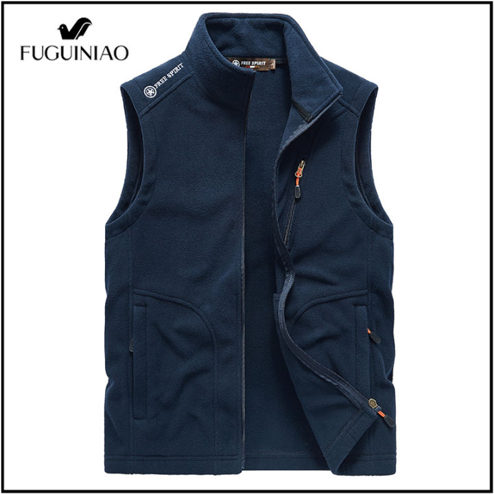 fuguiniao-men-casual-winter-solid-color-sleeveless-knitted-woolen-plus-size-vest