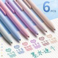 6Pcs/Set Cute Morandi Gel Pen Set Retro 0.5mm Color Signature Pen Student Writing Ink Pen Ballpoint Pen School Office Stationery Pens