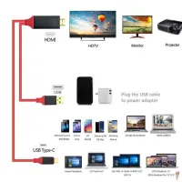 【Factory-direct】 USB USB ความยาว2เมตรชนิด C ไปยังสาย HDMI-C ถึงตัวแปลง HDMI 4K 30Hz HD สายกราฟิกวิดีโอขยายอะแดปเตอร์สำหรับ Macbook HDTV