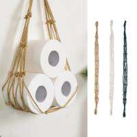 【YD】 Hanging Cotton Rope Holder Toilet Paper Magazine Books Rack Hotel Storage