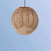 5X Home Lighting Rattan Lamp Cover Handmade Woven Chandelier Retro Lampshade Homestay Lampshade Decorative Chandelier