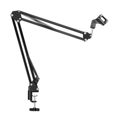 New 360 Degree Microphone Holder Suspension Boom Long Arm Stand Support with Microphone Clip Table Mounting Clamps