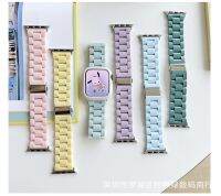 【Hot Sale】 Applicable to apple watch7 acrylic strap 234567 generation plastic candy three-plant