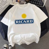 Ricard T เสื้อผู้ชาย Y2k สีขาวเสื้อ T Streetwear ลำลอง Anime Tshirt T เสื้อ Y2k เสื้อยืดสีขาว