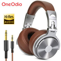 Oneodio Professional Studio DJ Headphones With Microphone Over Ear Wired HiFi Monitors Earphones Foldable Gaming Headset For PC