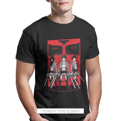 The Survey Corps Hipster Tshirts Attack On Titan Eren Anime Men Graphic Fabric Tops T Shirt Crew Neck Oversize